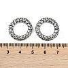 Skull Ring 316 Surgical Stainless Steel Hoop Nose Rings EJEW-G416-19B-AS-5