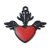Rack Plating Alloy Enamel Pendants PALLOY-F018-32EB-02-1