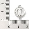 Rack Plating Brass Micro Pave Clear Cubic Zirconia Religion Virgin Mary Connector Charms KK-L224-094P-01-3