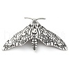Moon Phase Moth Alloy Brooch Pin JEWB-Z031-06AS-2