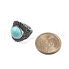 Synthetic Turquoise Adjustable Rings RJEW-I108-03AS-11-5