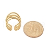 304 Stainless Steel Multilayer Open Cuff Rings for Women RJEW-Z077-01G-02-5