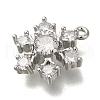 Rack Plating Brass Micro Pave Cubic Zirconia Pendants KK-M014-10A-P-2