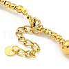 304 Stainless Steel & 201 Stainless Steel Round Beaded Necklaces for Women NJEW-G144-04B-GP-3