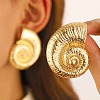 Conch Alloy Stud Earrings for Women EJEW-A112-07KCG-1
