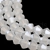 Imitation Jade Electroplate Glass Beads Strands GLAA-F029-J4mm-C06-3