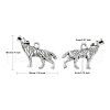 Tibetan Style Alloy Howling Wolf Pendants LF1753Y-3