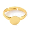 Rack Plating Adjustable Brass Ring Findings KK-F090-08G-02-2