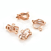 Brass Clip-on Earring Findings X-KK-F777-02LG-1