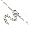 Brass Micro Pave Clear Zirconia Pendant Necklace for Women NJEW-B100-05P-3
