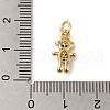 Brass Micro Pave Clear Cubic Zirconia Pendants KK-R162-007G-3