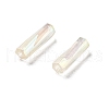 10G Ceylon Glass Twist Bugle Beads X-SEED-L012-01A-4
