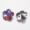 Faceted Glass Rhinestone Charms RGLA-F055-14x14-001VO-2