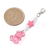 Transparent Acrylic Bear Star Pendant Decoraton HJEW-JM02025-4