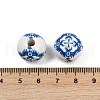 Spray Painted Wood European Beads WOOD-F017-08A-3