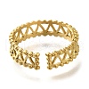 Ion Plating(IP) 304 Stainless Steel Cuff Rings for Women RJEW-U017-30G-3