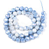 Electroplate Glass Beads Strands EGLA-T021-8mm-15-09-2