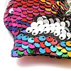 PVC Reflective Sequin Heart Pendant Keychain KEYC-L033-01P-04-2