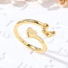 Brass Cuff Rings for Women RJEW-U044-W-1