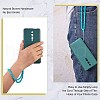 Natural Malaysia Jade and Iron Alloy Lobster Claw Clasp Keychain HJEW-SW00007-13-6
