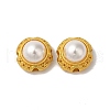 Rack Plating Half Round Brass Beads KK-F873-31MG-1