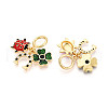 Brass Micro Pave Cubic Zirconia Pendants KK-N257-53G-2