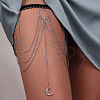 Alloy Rhinestone Sexy Multilayer Tassel Leg Chain WG728BB-04-1