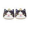 Alloy Enamel Pendants ENAM-V002-04G-03-1