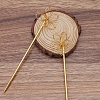 Iron Hair Stick Findings OHAR-PW0001-325G-1