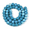 Frosted Opaque Glass Beads Strands GLAA-T032-P8mm-MBB13A-2