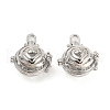 Rack Plating Brass Cage Pendants KK-D050-01P-1
