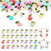 Flower Acrylic Pendants PALLOY-TAC0130-9