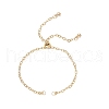 304 Stainless Steel Textured Cable Chain Slider Bracelet Making AJEW-JB01343-02-1