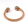 316 Surgical Stainless Steel Cuff Bangles BJEW-K115-02-3