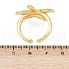 Ocean Theme Brass Cuff Rings RJEW-C135-01G-16-5
