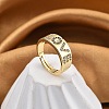 Adjustable Rack Plating Brass Micro Pave Cubic Zirconia Finger Rings for Women RJEW-M028-47G-4