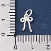 925 Sterling Silver Bowknot Charms with Jump Rings STER-M021-01S-02-3