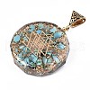 Transparent Epoxy Resin Alchemy Pendants RESI-T049-01-2