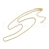 Brass Box Chain Necklace for Women NJEW-B118-01G-2