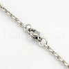 Tarnish Resistant Men's 304 Stainless Steel Cable Chain Necklaces STAS-O037-12P-2