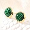Brass Half Round Stud Earrings EJEW-Z124-02G-2