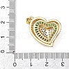 Brass Micro Pave Cubic Zirconia Pendants KK-S526-15G-B-3