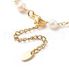 201 Stainless Steel Cross Link Bracelet with Natural Pearl Beaded Chains for Women BJEW-JB08543-6