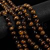 Natural Grade AB Tiger Eye Round Beads Strands G-O047-02-10mm-4