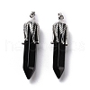 Natural Obsidian Big Pendants G-E059-03AS-06-2