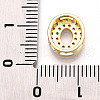 Brass Micro Pave Cubic Zirconia Charms KK-N254-217G-O-3