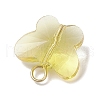 7Pcs Glass Butterfly Pendants PALLOY-JF03138-02-5