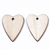 Unfinished Natural Poplar Wood Pendants WOOD-S045-114-2