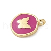 Brass Enamel Pendants KK-P293-11G-04-2