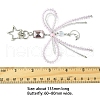 Alloy Glass Chip Pendant Decoration HJEW-FZ00039-2